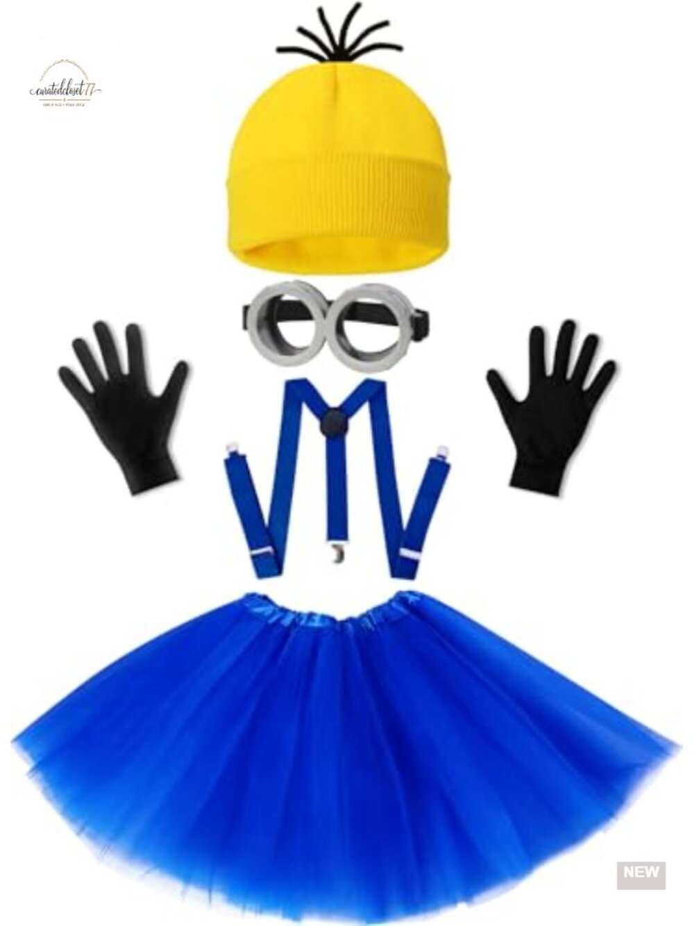 5 PC Halloween Costume Accessories Set Women Cosplay Dress Up Tutu Suspenders